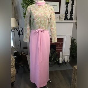 Vintage polyester long dress.
